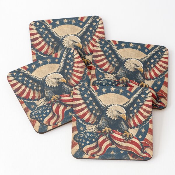 Item preview, Bald Eagle American Flag Patriotic Wings designed and sold by Avenuse style.