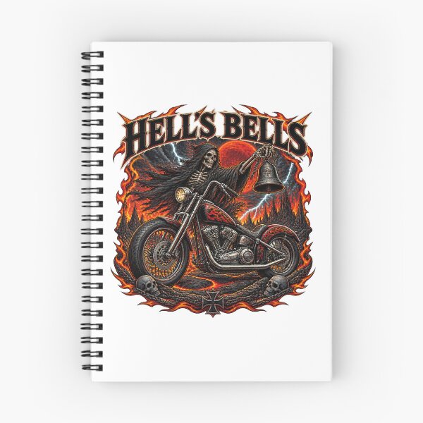 Item preview, Hells Bells Motorcycle Design Inspired by Rock Music Vintage Style designed and sold by jarosa.