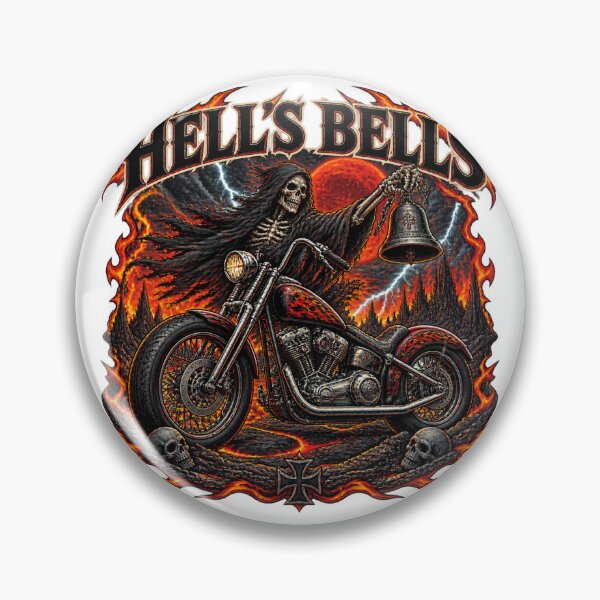 Item preview, Hells Bells Motorcycle Design Inspired by Rock Music Vintage Style designed and sold by jarosa.
