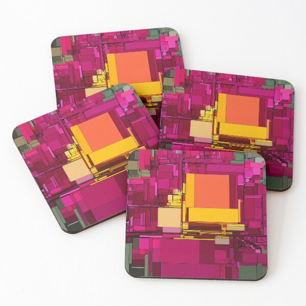 Item preview, Geometric Composition in Magenta and Gold designed and sold by SilentBloomLab.