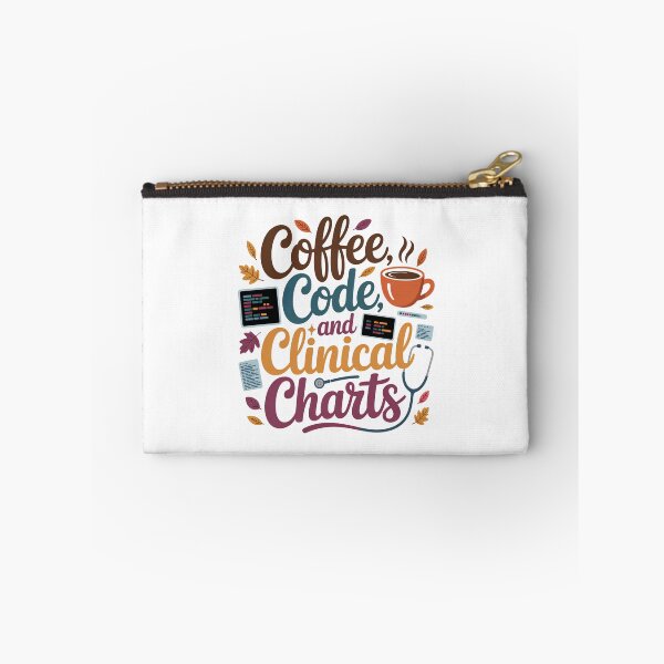 Item preview, Coffee, Code And Clinical Charts – Funny Nursing Informatics Healthcare IT Design designed and sold by CuteDesignables.