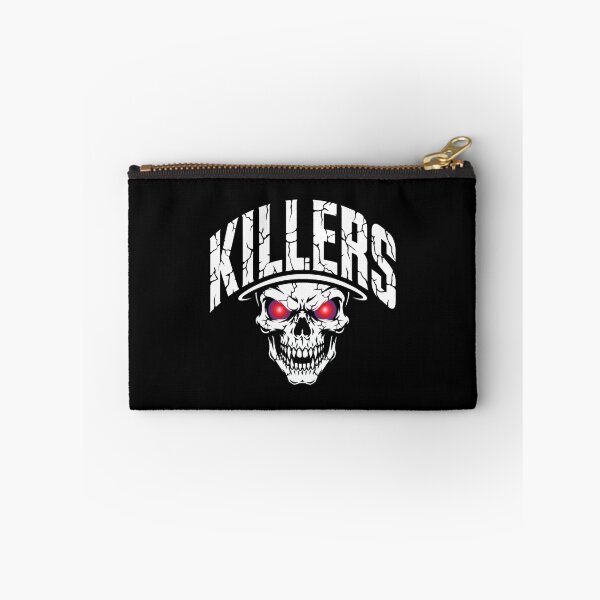Item preview, KILLERS Skull With Red Eyes - Cracked Text Streetwear Logo Design designed and sold by LunaGlow Studio.