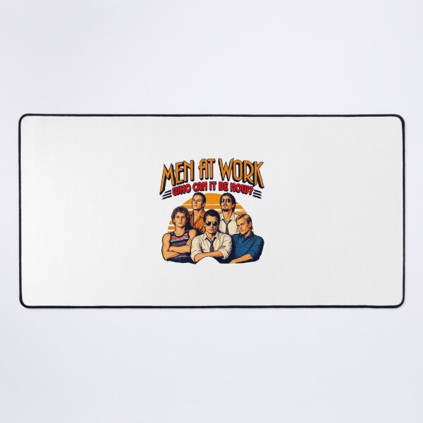 Item preview, Men At Work Inspired Vintage Style Graphic Design Featuring 'Who Can It Be Now' Theme designed and sold by Succpreme.