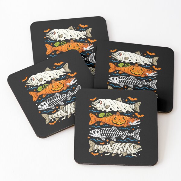 Item preview, Ghost Skeleton Trout Fish Funny Halloween Fishing designed and sold by nosu-art-pod.