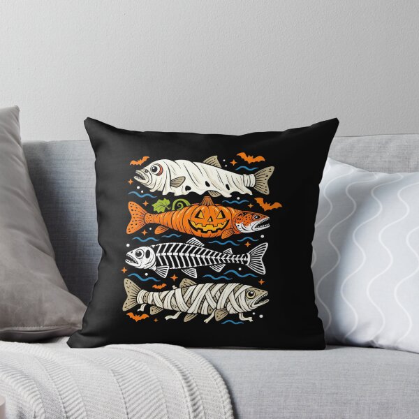 Item preview, Ghost Skeleton Trout Fish Funny Halloween Fishing designed and sold by nosu-art-pod.
