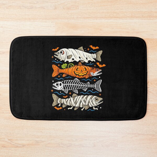Item preview, Ghost Skeleton Trout Fish Funny Halloween Fishing designed and sold by nosu-art-pod.