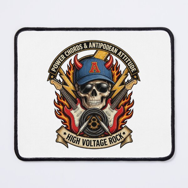 Item preview, Angus Young Inspired Blue Flat Cap Design for Rock Music Fans designed and sold by jarosa.