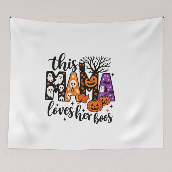 Item preview, This Mama Loves Her Boos Cute Halloween Spooky Ghost Design designed and sold by ucpstudio.