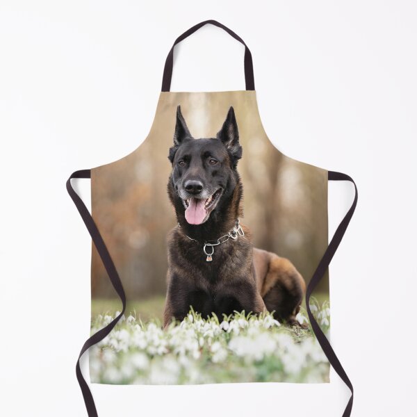 Item preview, Belgian Malinois Dog Lying on White Flowers designed and sold by VanGaldo.