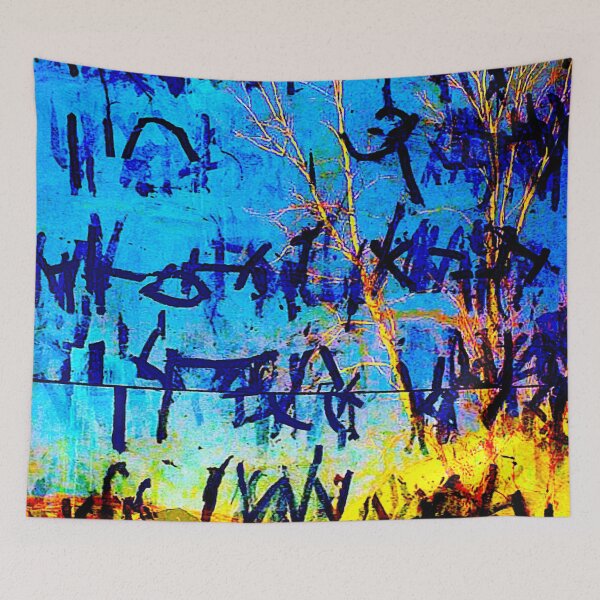 Item preview, Graffiti Art in Blue designed and sold by ViaARTfactory.