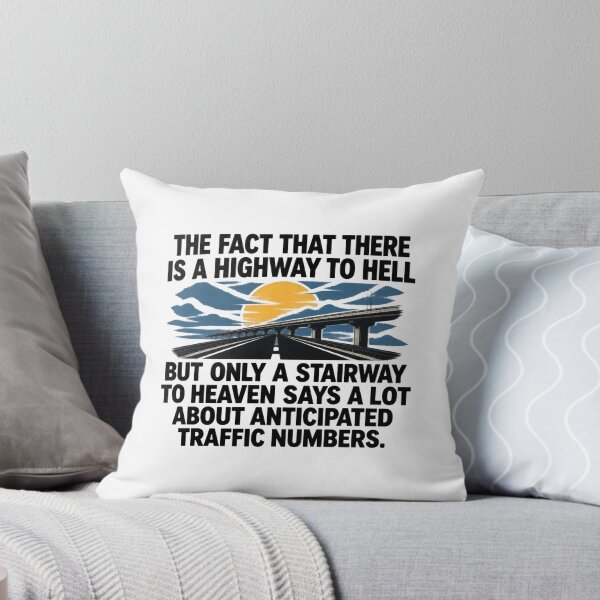 Item preview, Highway to Hell and Stairway to Heaven Black Graphic Design designed and sold by X7Shop.