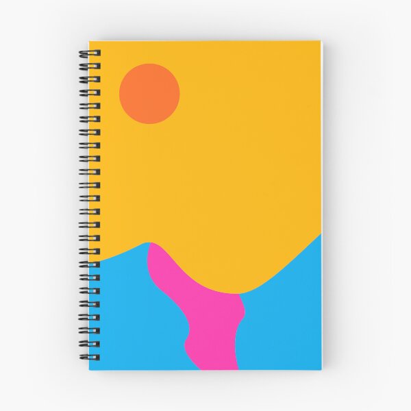 Item preview, Neon Pink and Blue Minimalist Mountain Landscape designed and sold by darkskinbender.