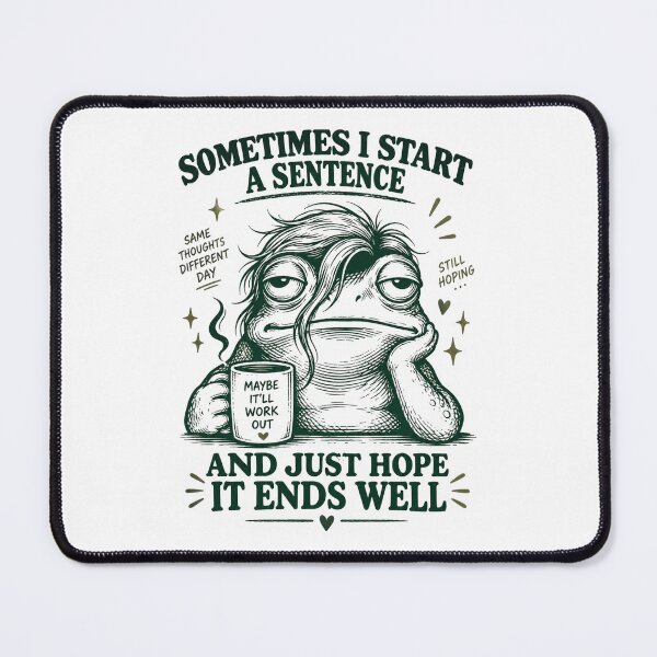 Item preview, ADHD Frog, Funny Frog Quote, ADHD Humor, Funny ADHD Gift, Frog Lover, Neurodivergent Humor, Sarcastic Frog, Funny Animal Gift designed and sold by Quiajia.