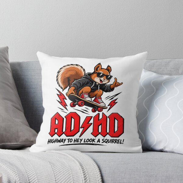 Item preview, ADHD Funny Hey Look A Squirrel Humor Design for Attention and Focus designed and sold by Milk McLactose.