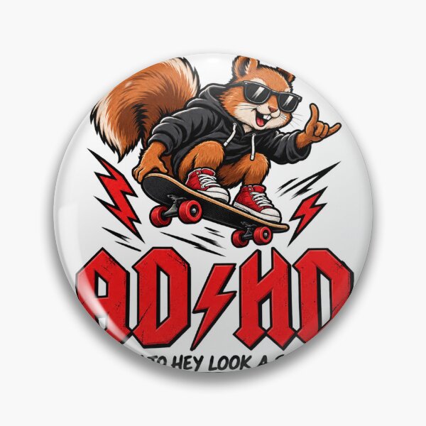 Item preview, ADHD Funny Hey Look A Squirrel Humor Design for Attention and Focus designed and sold by Milk McLactose.
