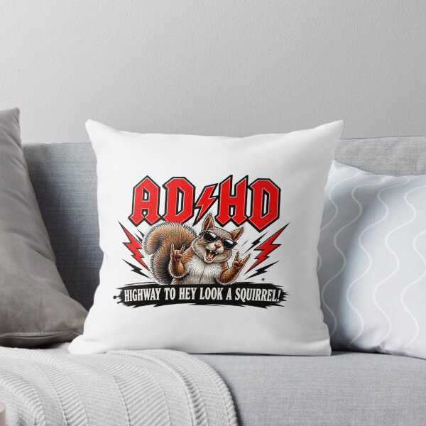 Item preview, ADHD Humor Design Featuring Highway and Squirrel Illustration designed and sold by Milk McLactose.