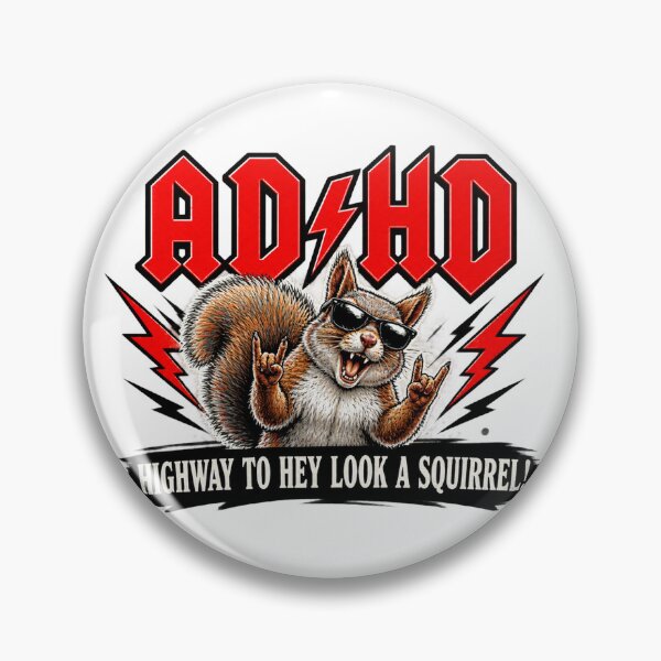 Item preview, ADHD Humor Design Featuring Highway and Squirrel Illustration designed and sold by Milk McLactose.