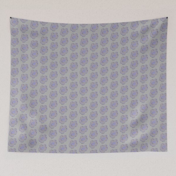 Aperçu de l'œuvre Soft Lavender & Grey Floral Pattern créée et vendue par CaramelCo.