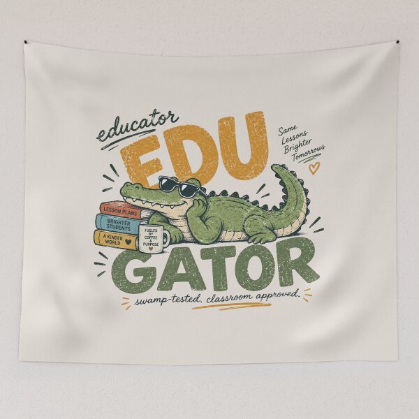 Item preview, Funny Alligator Teacher, Retro Gator Classroom, Educator Gator, Cute School Teacher, Back to School, Alligator Lover, Teacher Gift, Classroom Humor designed and sold by Quiajia.