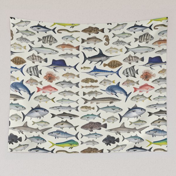 Item preview, Fishes of the North Carolina Coast Identification Chart designed and sold by kakarikihill.