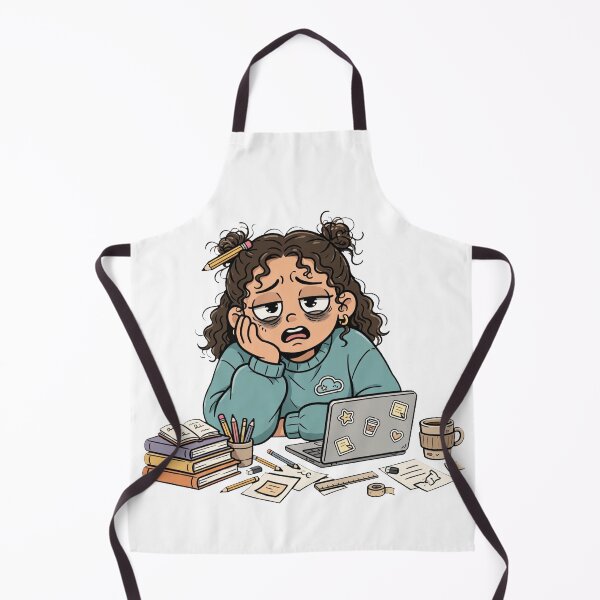 Item preview, College Survival Mode Funny Tired Student Girl Sticker designed and sold by Fatma Creates.