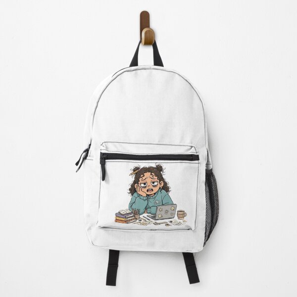 Item preview, College Survival Mode Funny Tired Student Girl Sticker designed and sold by Fatma Creates.