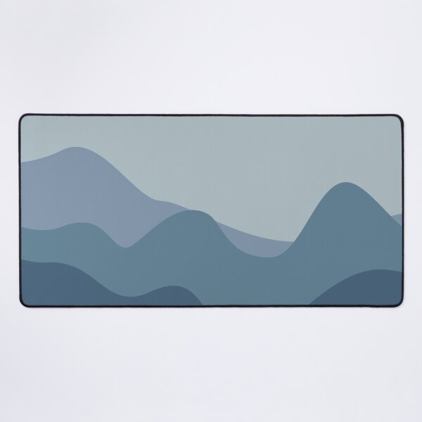 Item preview, Blue Mountain Waves Minimalist Abstract Landscape designed and sold by darkskinbender.