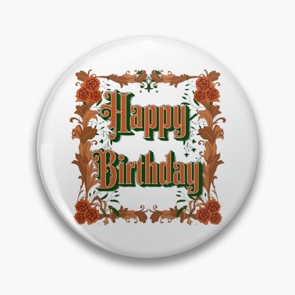 Item preview, Vintage Floral Happy Birthday Greeting Victorian Art designed and sold by 2025TeeOdyssey.