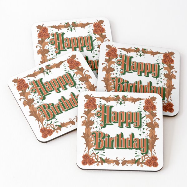 Item preview, Vintage Floral Happy Birthday Greeting Victorian Art designed and sold by 2025TeeOdyssey.