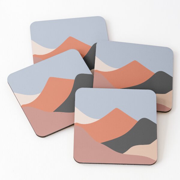 Item preview, Terracotta Desert Mountains Minimalist Landscape designed and sold by darkskinbender.