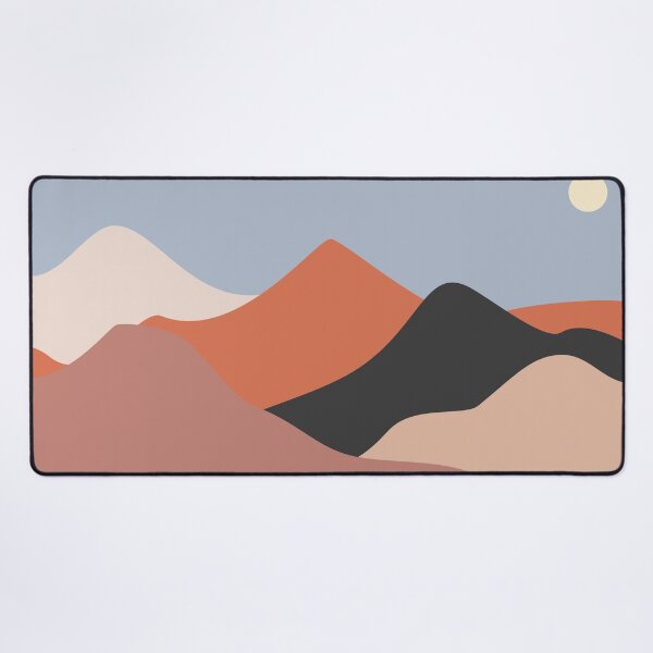 Item preview, Terracotta Desert Mountains Minimalist Landscape designed and sold by darkskinbender.