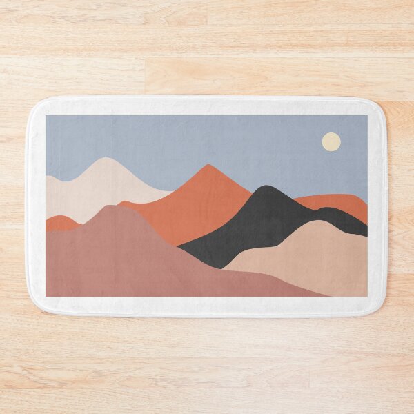 Item preview, Terracotta Desert Mountains Minimalist Landscape designed and sold by darkskinbender.