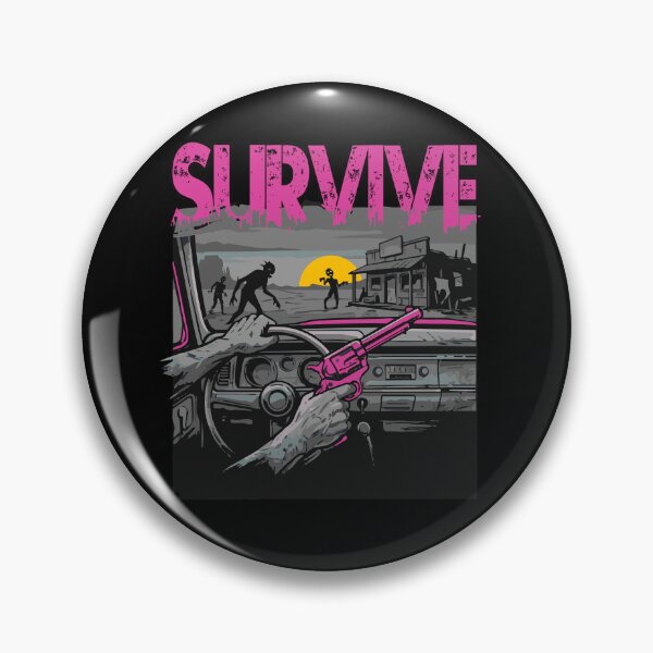 Item preview, Zombie Apocalypse 02 Survive Sunset Roadside Scene T-shirt , Retro Drive-In designed and sold by elmanchour.