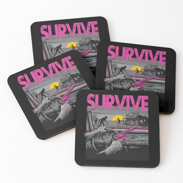 Item preview, Zombie Apocalypse 02 Survive Sunset Roadside Scene T-shirt , Retro Drive-In designed and sold by elmanchour.
