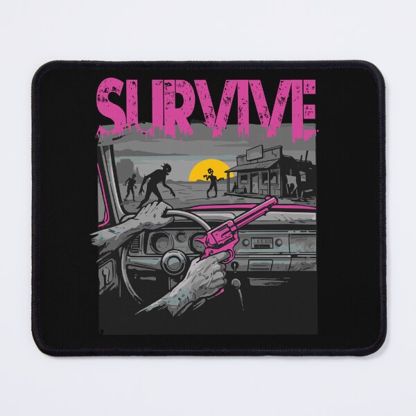 Item preview, Zombie Apocalypse 02 Survive Sunset Roadside Scene T-shirt , Retro Drive-In designed and sold by elmanchour.