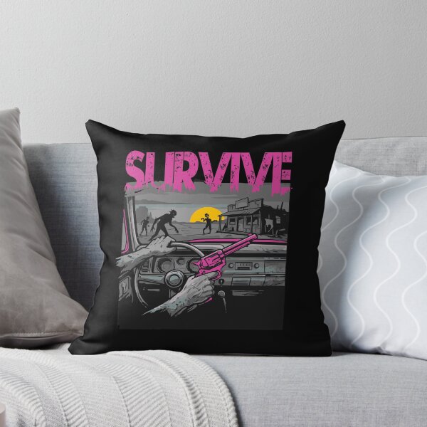 Item preview, Zombie Apocalypse 02 Survive Sunset Roadside Scene T-shirt , Retro Drive-In designed and sold by elmanchour.