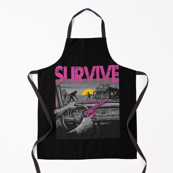 Item preview, Zombie Apocalypse 02 Survive Sunset Roadside Scene T-shirt , Retro Drive-In designed and sold by elmanchour.