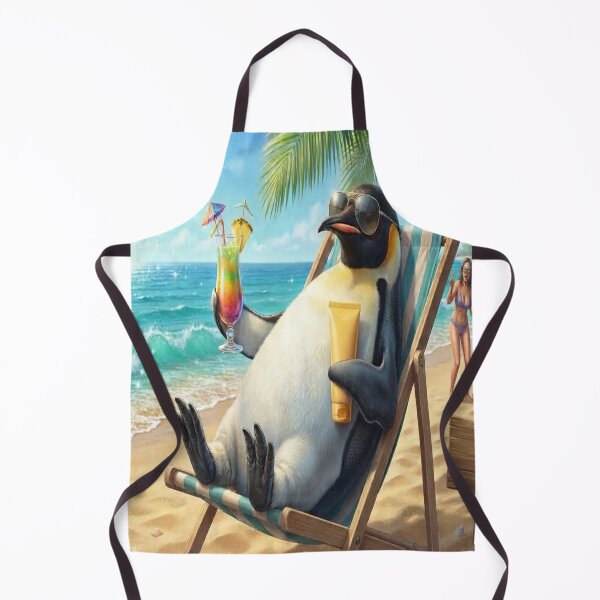 Item preview, Funny Cool Penguin Relaxing Beach Vacation Sunglasses Cocktail Art designed and sold by AfresStudio.