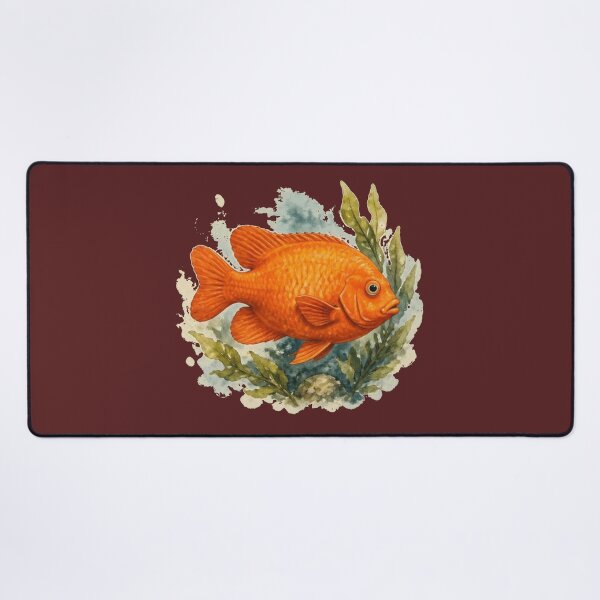 Item preview, Vibrant Garibaldi Fish Watercolor Art for Ocean Explorers designed and sold by Thegoldenline.