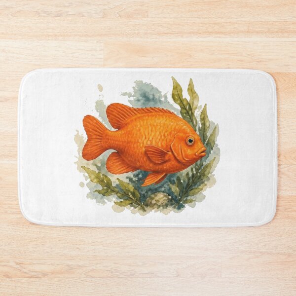 Item preview, Vibrant Garibaldi Fish Watercolor Art for Ocean Explorers designed and sold by Thegoldenline.