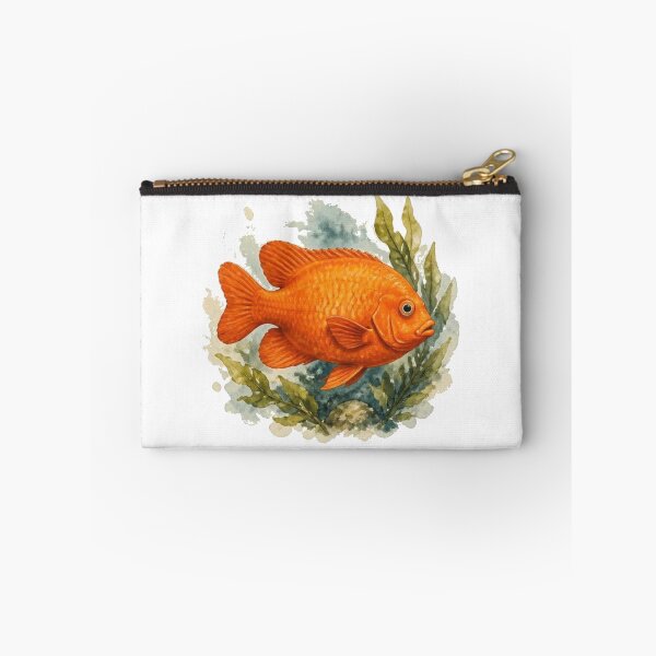 Item preview, Vibrant Garibaldi Fish Watercolor Art for Ocean Explorers designed and sold by Thegoldenline.