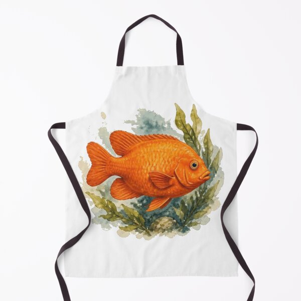 Item preview, Vibrant Garibaldi Fish Watercolor Art for Ocean Explorers designed and sold by Thegoldenline.