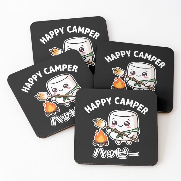 Item preview, Kawaii Happy Camper Marshmallow designed and sold by mantra2023.