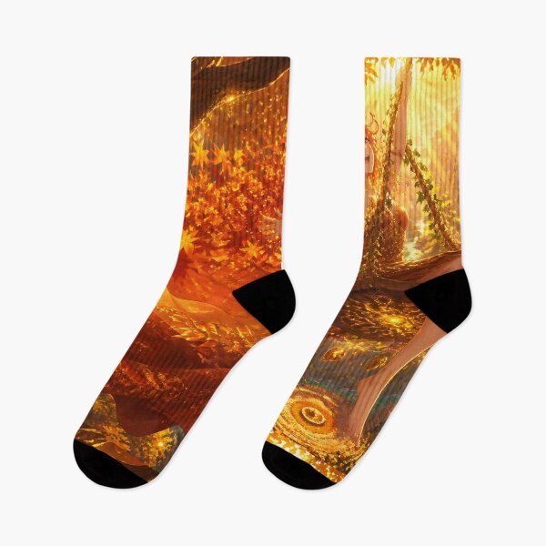 Item preview, Autumn Forest Mage Swinging Through Golden Light designed and sold by sigmaartstudio.