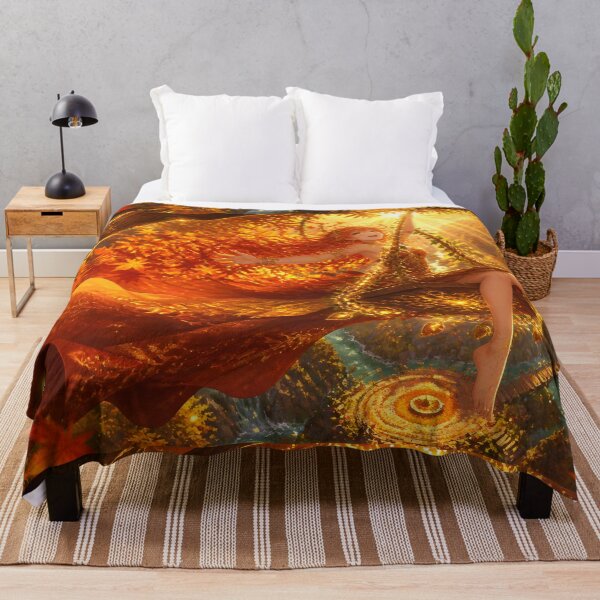 Item preview, Autumn Forest Mage Swinging Through Golden Light designed and sold by sigmaartstudio.