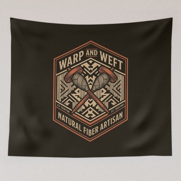 Item preview, Warp And Weft Natural Fiber Artisan Weaver Graphic designed and sold by SplashTastic.