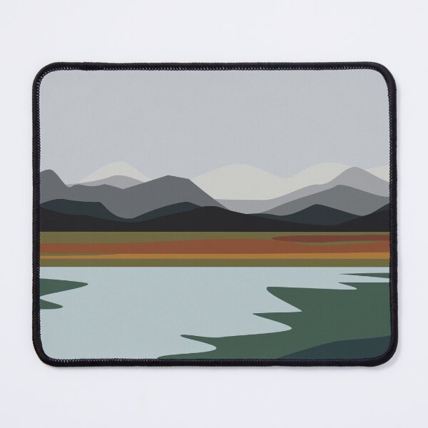 Item preview, Nordic River and Mountains Minimalist Landscape designed and sold by darkskinbender.