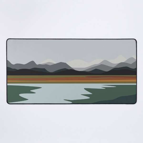 Item preview, Nordic River and Mountains Minimalist Landscape designed and sold by darkskinbender.