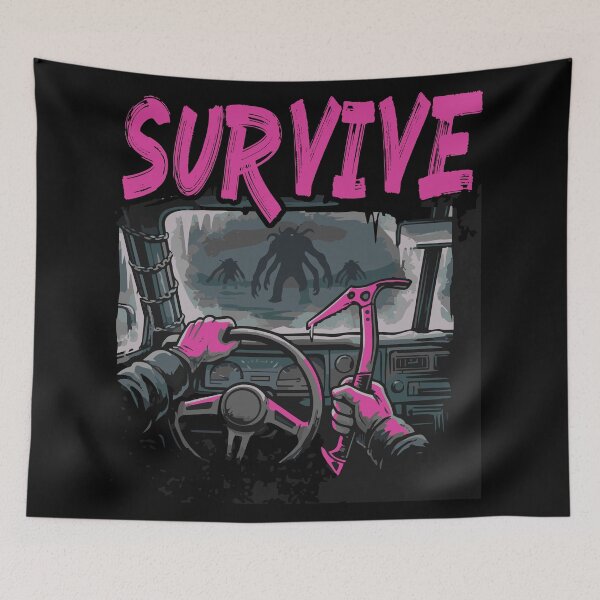 Item preview, Survive Sunset Roadside Scene T-shirt Zombie Apocalypse , Retro Drive-In designed and sold by elmanchour.