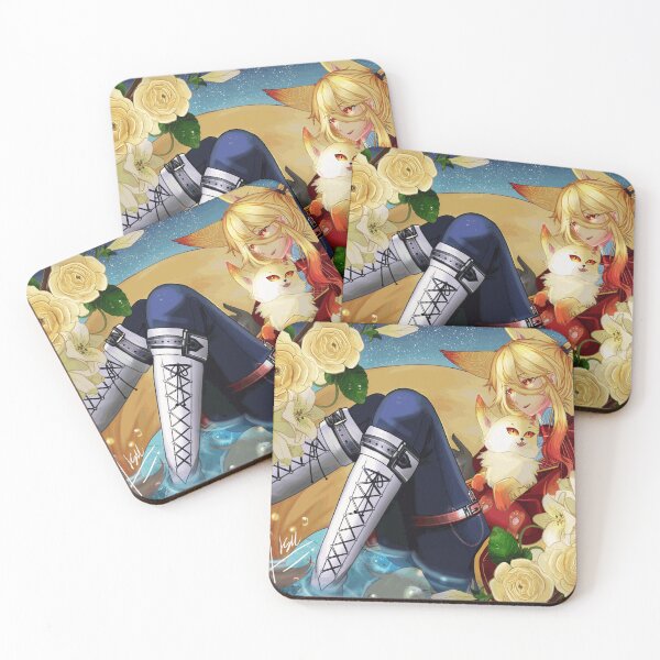 Item preview, Golden Fox Girl Floral Fantasy Art designed and sold by CalderFenwick.